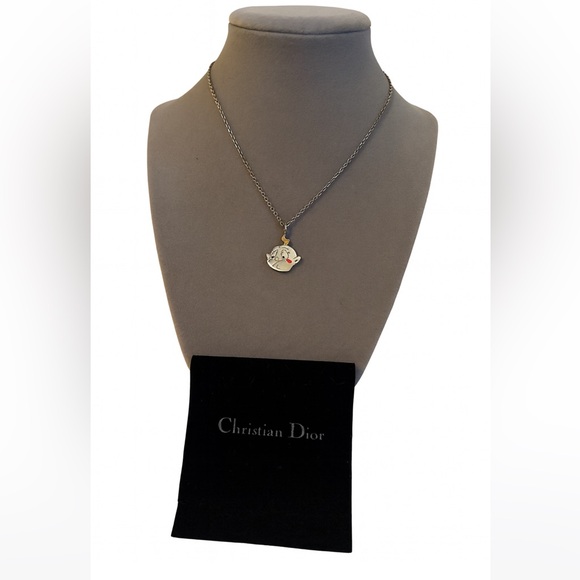 Dior Jewelry - Dior Super Rare Cry Baby 925 Sterling Silver Enamel Necklace w/ Velvet Pouch